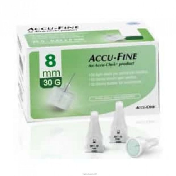 AGO PER PENNA DA INSULINA ACCU-FINE PEN NEEDLE ACCU-CHEK GAUGE 30 X 8MM 100 PEZZI