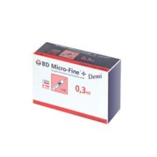Corman Spa Siringhe Insulina Bd Demi 0,3ml G30 8mm