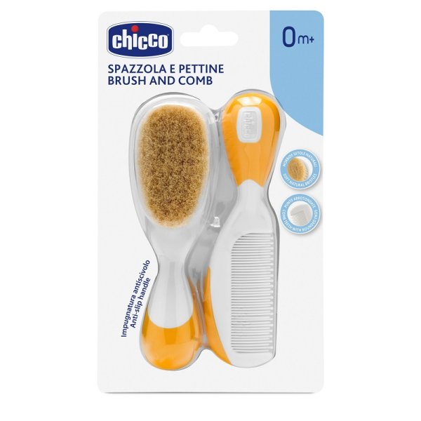 CHICCO SPAZZOLA E PETTINE ARANCIO