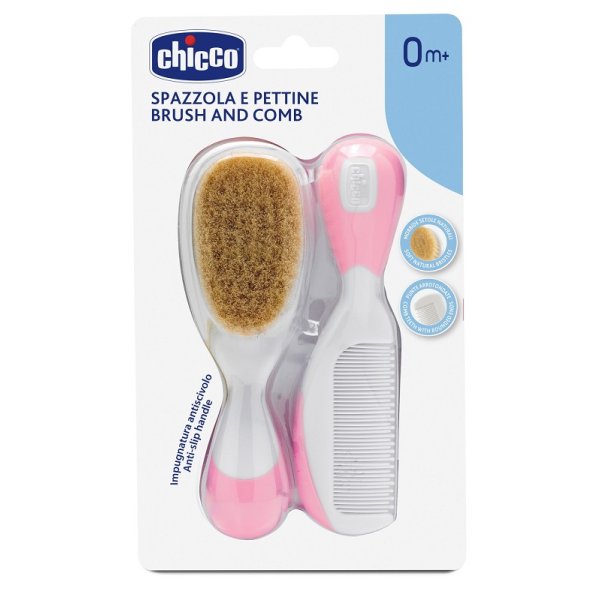 CHICCO SPAZZOLA E PETTINE ROSA