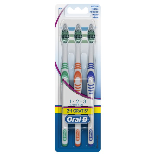 ORALB SPAZZOLINO 123 CLASSICO CARE 40 MEDIO TRIPACCO