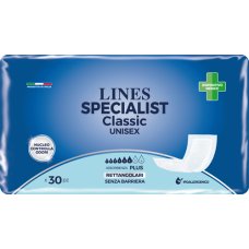 PANNOLONE RETTANGOLARE LINES SPECIALIST CLASSIC SENZA BARRIERA 30 PEZZI