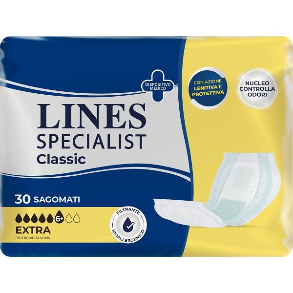 PANNOLONE LINES SPECIALIST CLASSIC SAGOMATO EXTRA 30 PEZZI