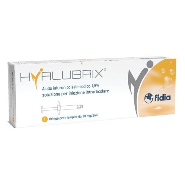 SIRINGA INTRA-ARTICOLARE HYALUBRIX ACIDO IALURONICO 1,5% 30MG 2 ML NO ETO