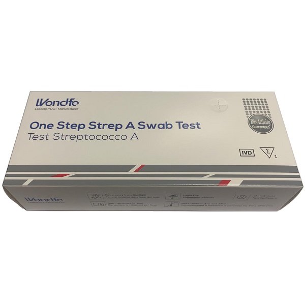 TEST ONE STEP STREP A DETERMINAZIONE QUALITATIVA ANTIGENI STREPTOCOCCO A IN TAMPONE FARINGEO AUTODIAGNOSTICO