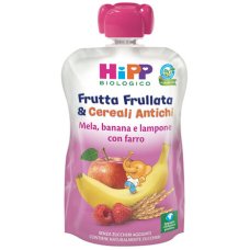 HIPP FRUTTA FRULL&CEREALI ANTICHI MELA BANANA LAMPONE FARRO90 G