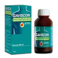 GAVISCON*orale sosp 500 mg + 267 mg/10 ml 200 ml menta